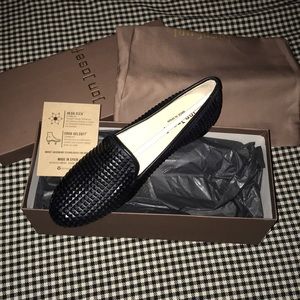 Black smoking loafers